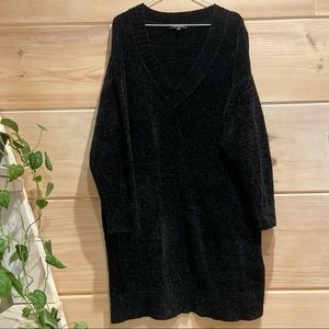 Express. Midnight Black Knit Dress L